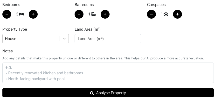 Self-Service AI Property Valuator